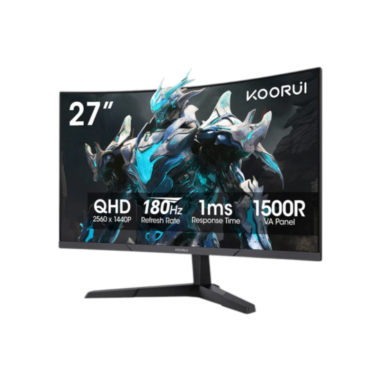KOORUI 27E6QCA 27-inch VA QHD 180Hz Curved Gaming Monitor
