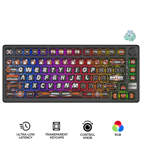 Royal Kludge RK-M75 HE RGB Hot-Swappable Mechanical Keyboard