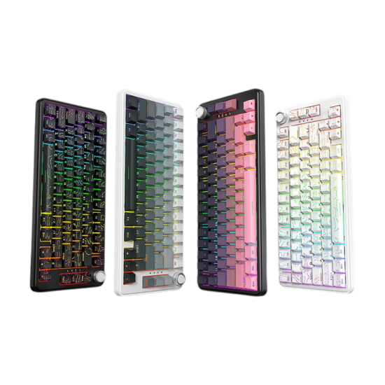 T-WOLF T40 Tri-Mode Custom Mechanical RGB Backlit Keyboard with Knob T-WOLF T40 Tri-Mode Custom Mechanical RGB Backlit Keyboard with Knob